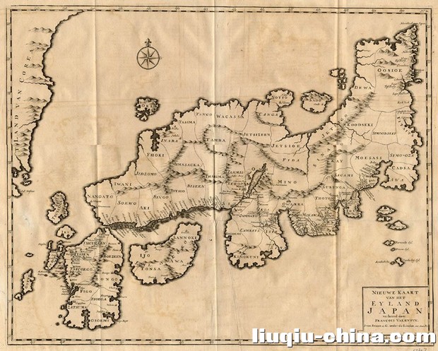 1724~1726䣬map of Japan by Valentyn